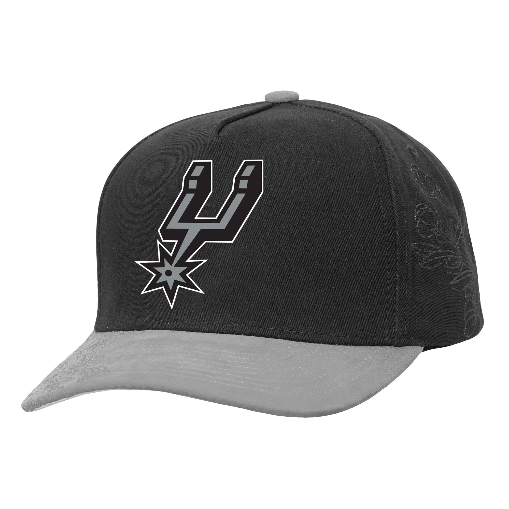 Casquette ajustable noire/grise pour homme Mitchell & Ness San Antonio Spurs May Flowers
